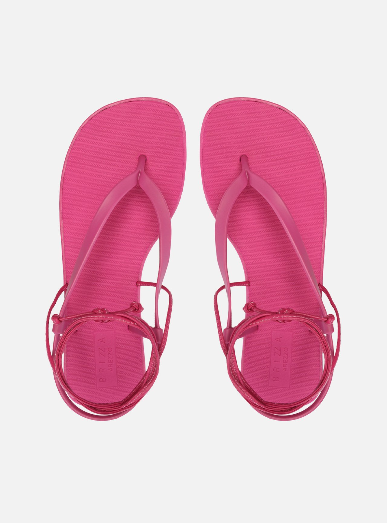 Sandália Rosa Flatform Amarração Bela Brizza | Arezzo