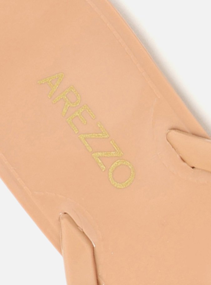Rasteira Bege Flat Laço Brizza