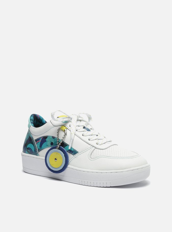 Tênis Azul Couro Flatform Graziella Pinto