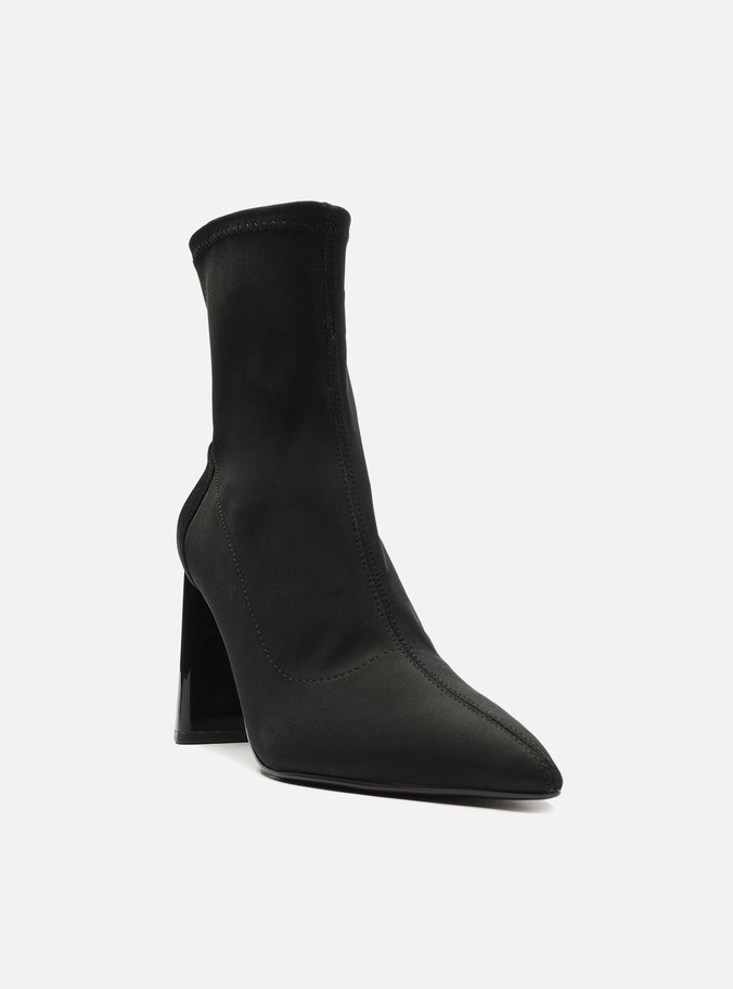 Bota cano curto tecido clearance
