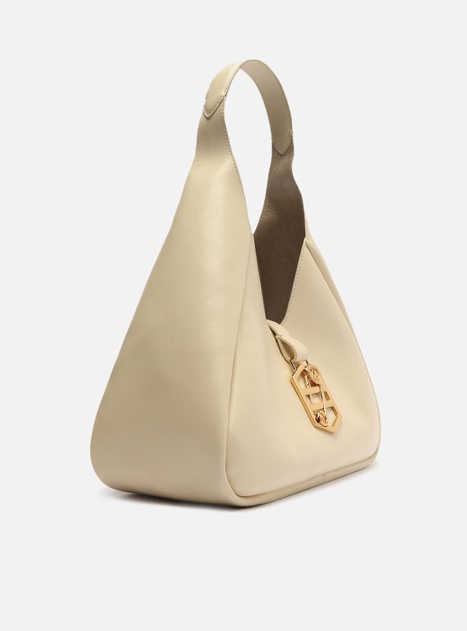 Bolsa Hobo Off-White Couro Kopenhagen Grande