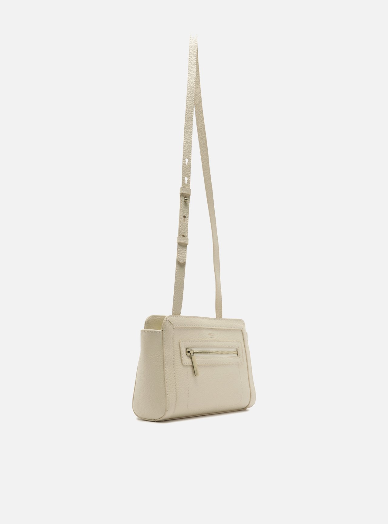 Bolsa Tiracolo Off White Pequena Zíper — foto 5