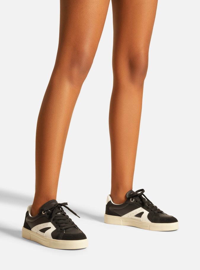 Tênis Preto Couro Urban Branco