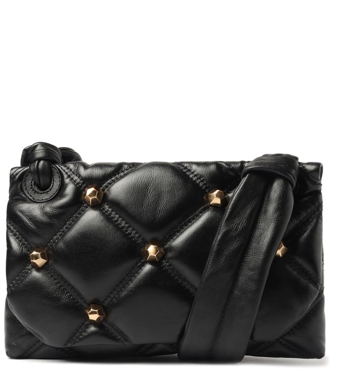 Bolsa Tiracolo Preta Couro Bee.ZZ Pequena