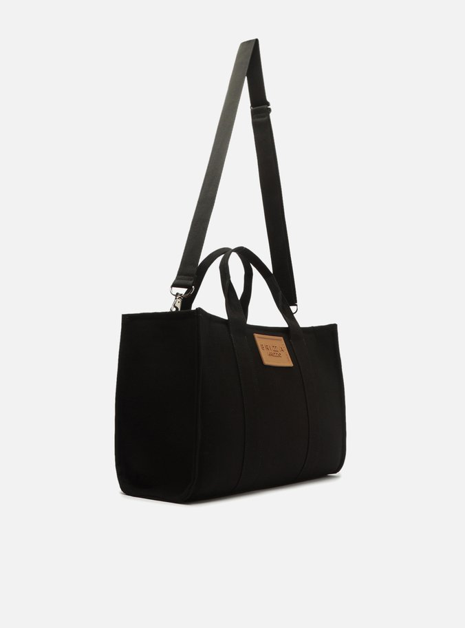Bolsa Tote Preta Lona Brizza