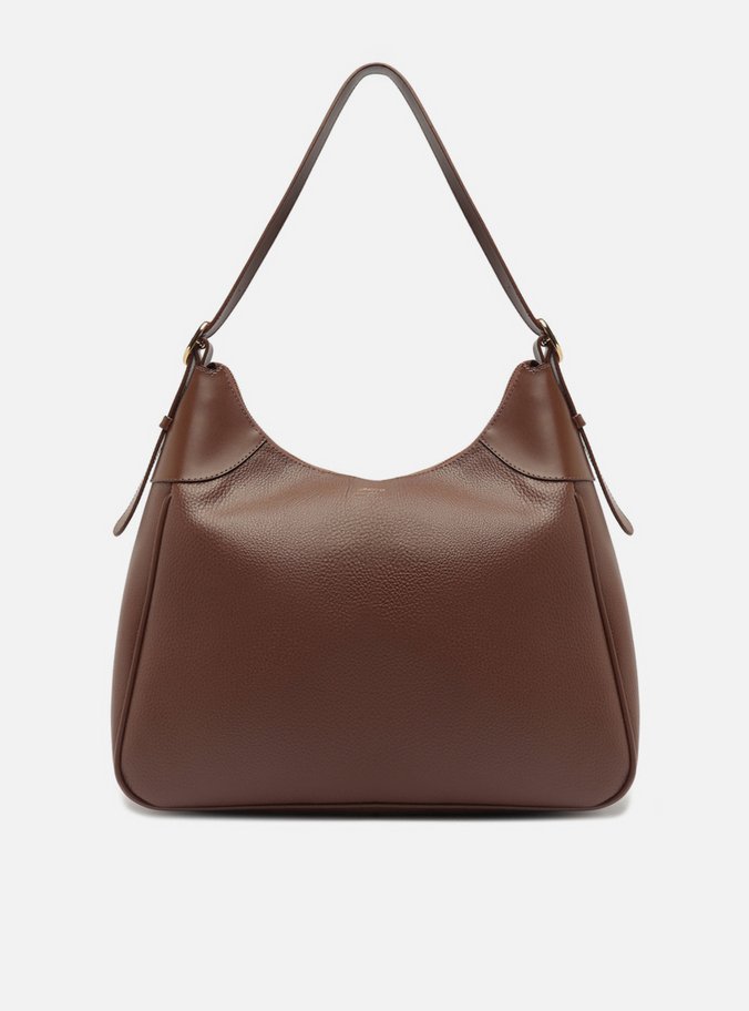 Bolsa Hobo Marrom Grande Detalhe Recorte