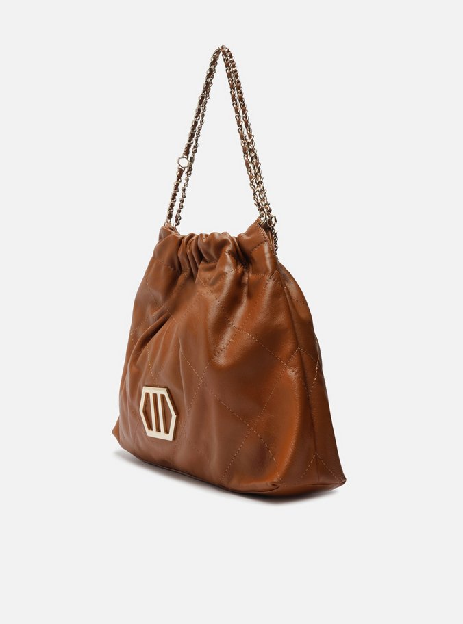 Bolsa Hobo Marrom Couro Esther Grande