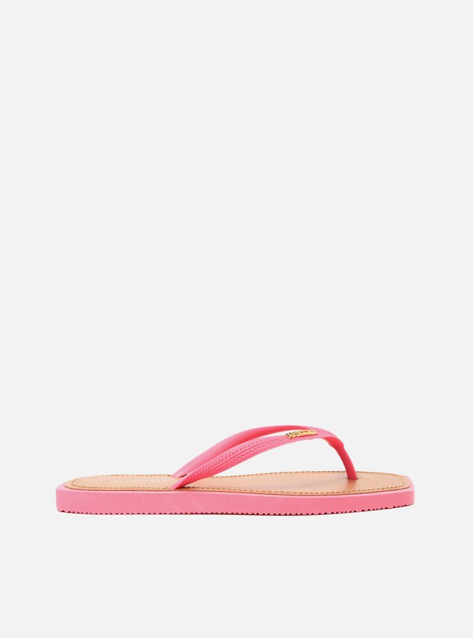 Chinelo de Dedo Rosa Bico Quadrado Brizza