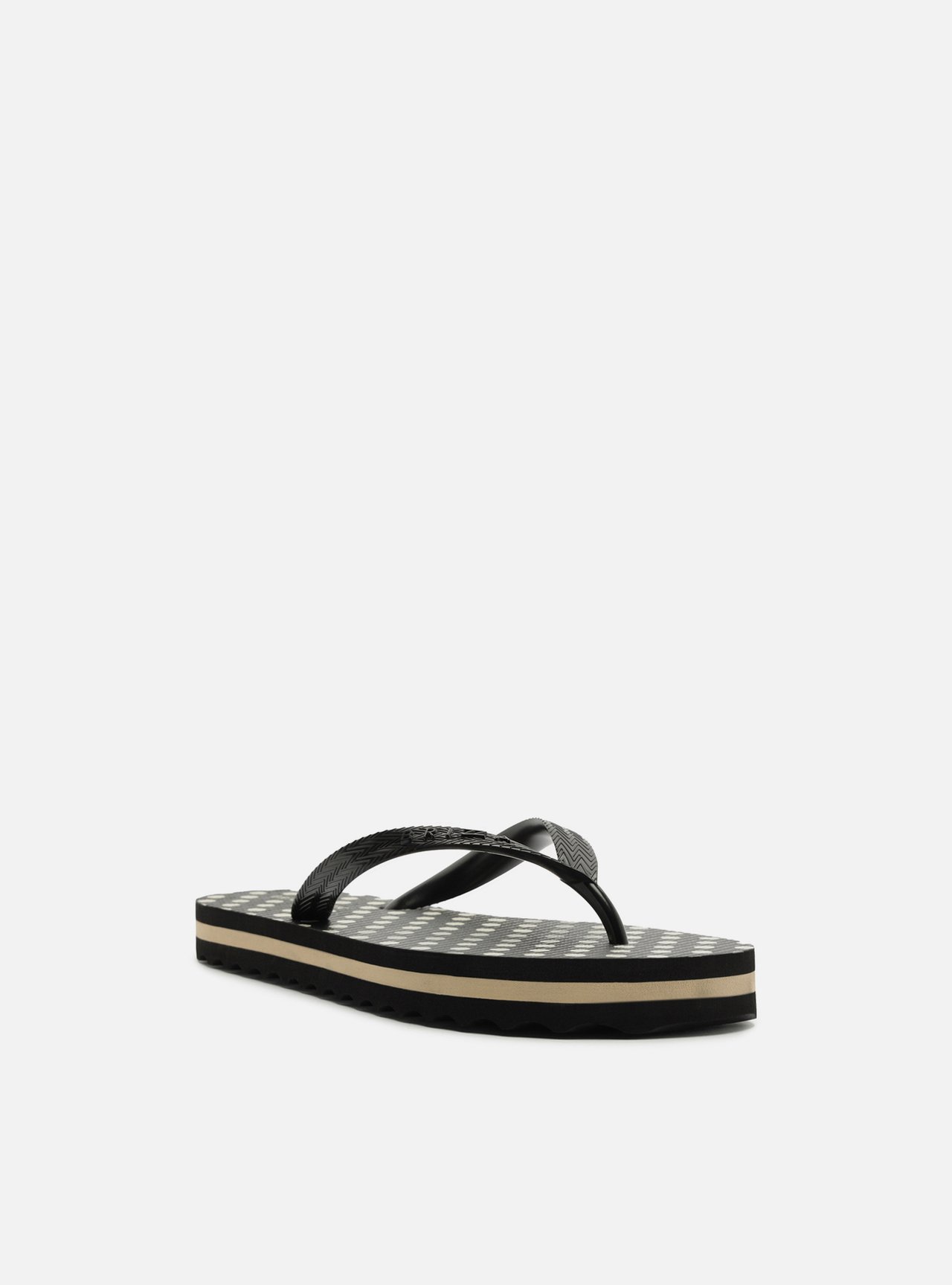 Chinelo de Dedo Preto Poá Flatform Brizza — foto 2