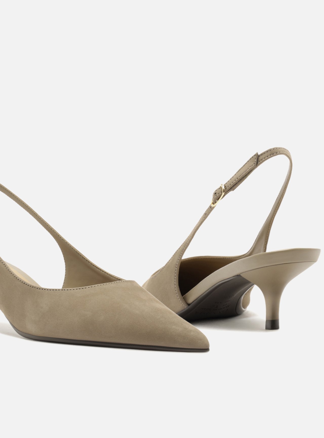 Scarpin Cinza Acamurçado Salto Fino Slingback — foto 4