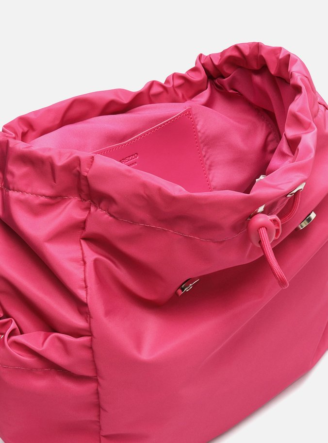 Mochila Rosa Nylon Média Brizza