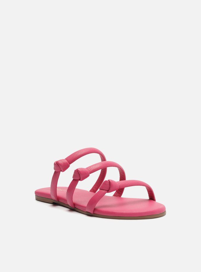 Sandália Rasteira Infantil Pink Tiras Nós