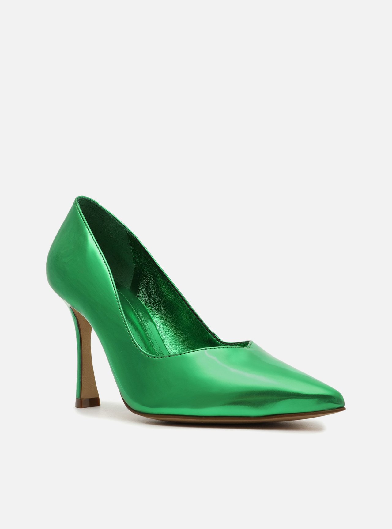Scarpin verde militar arezzo best sale