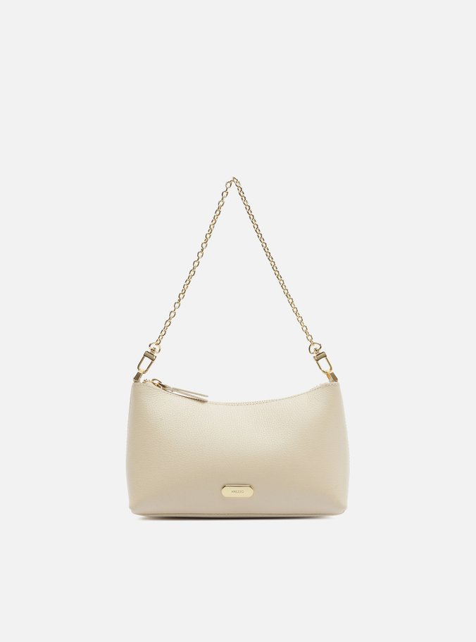 Bolsa Tiracolo Off White Couro Pequena Corrente Tag