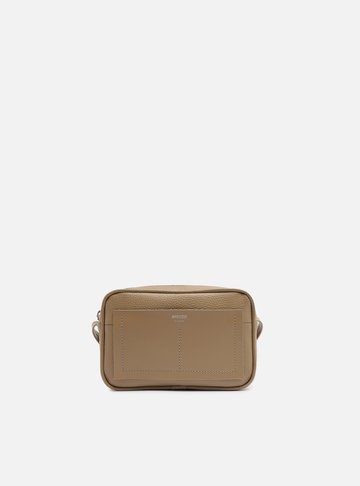 Bolsa Tiracolo Cinza Pequena Bolso Costuras