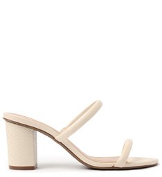 Sandália Off-White Salto Bloco Python