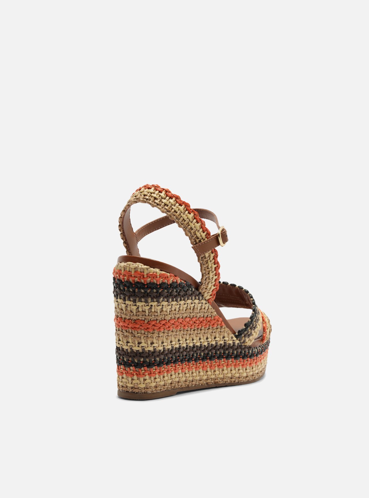 Sandália Multicolorida Plataforma Fivela Tressê — foto 3