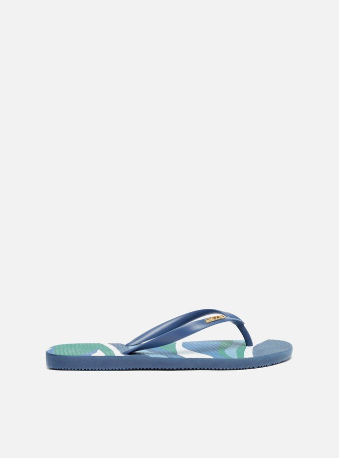 Chinelo de Dedo Estampado Azul Brizza
