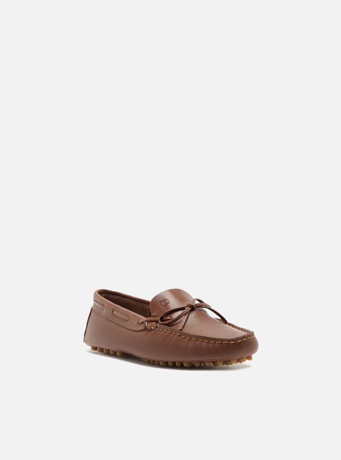 Mocassim Marrom Dark Couro Sola Emborrachada Retrô