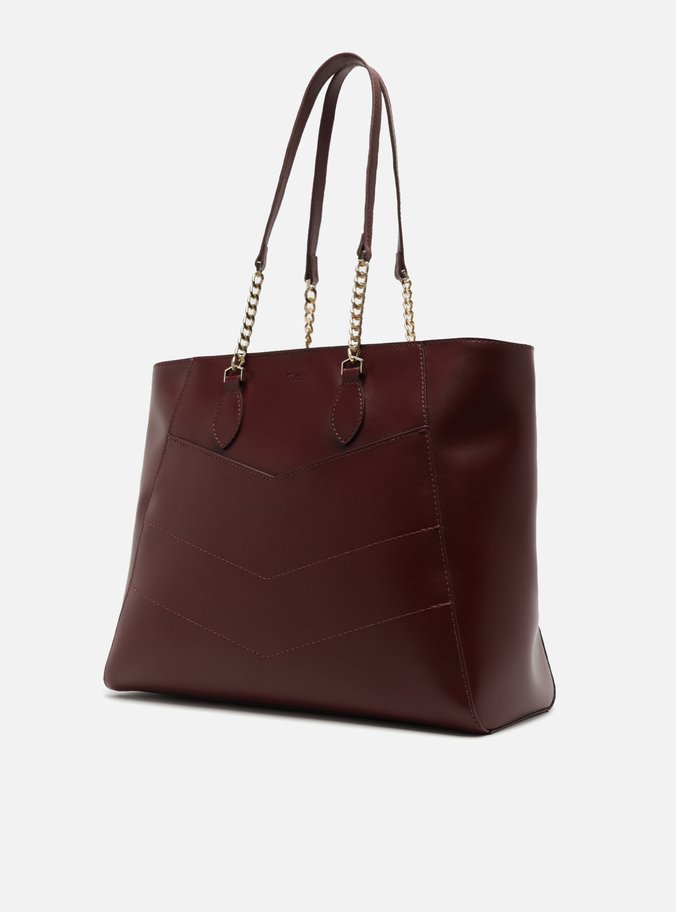 Bolsa Shopping Vermelha Grande Costuras