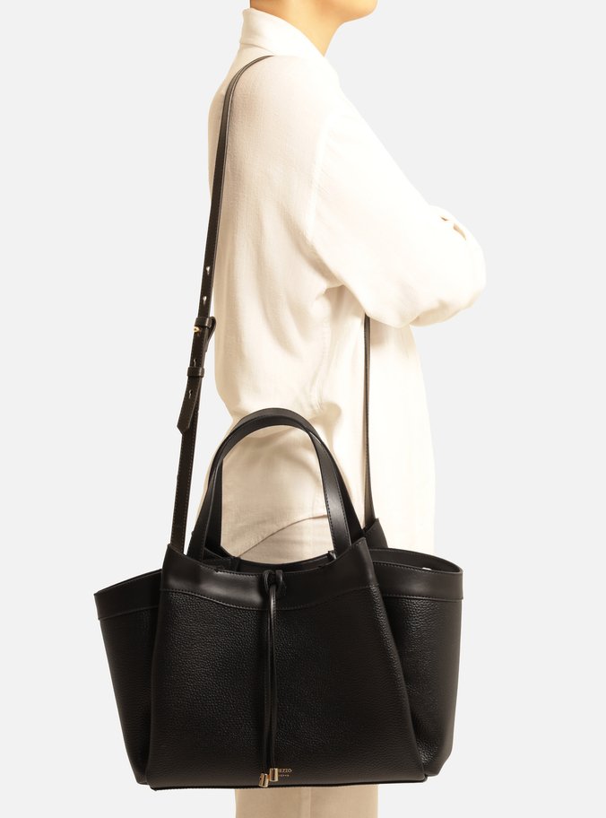 Bolsa Tote Preta Grande Bag Charm