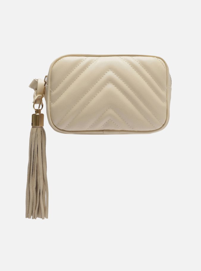 Bolsa Tiracolo Off-White Matelassê Verona Média