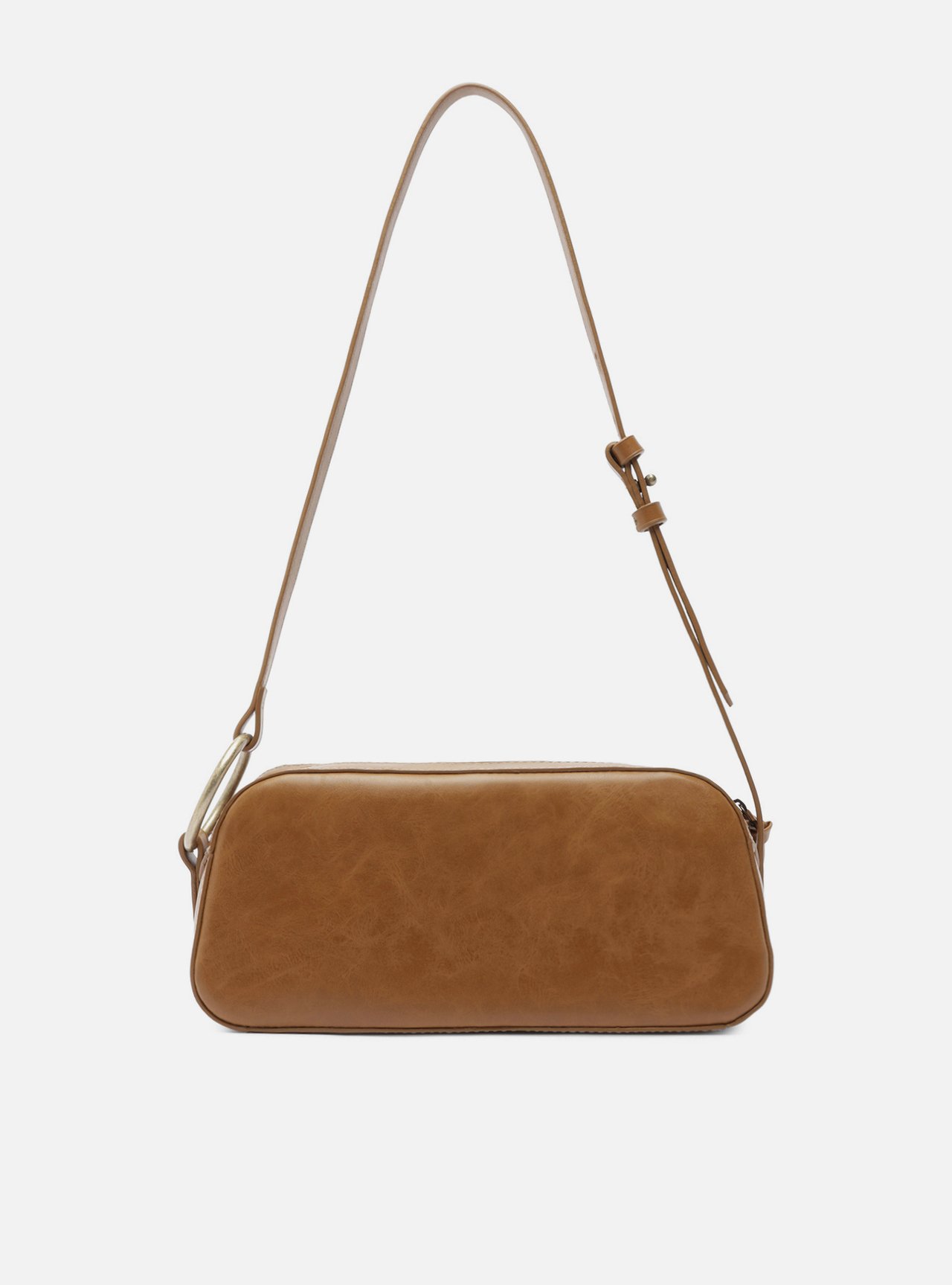 Bolsa Shoulder Marrom Média Argola Lateral — foto 3