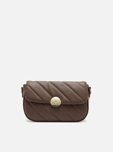 Bolsa Tiracolo Marrom Pequena Matelassê