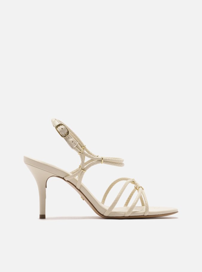 Sandália Off White Snake Salto Fino Elos