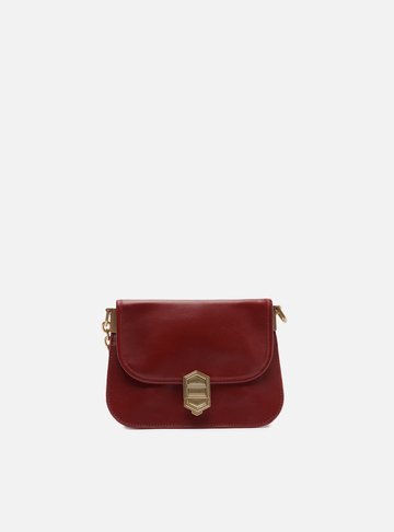 Arezzo — Bolsa Tiracolo Vermelha Couro Pequena Peça Metal
