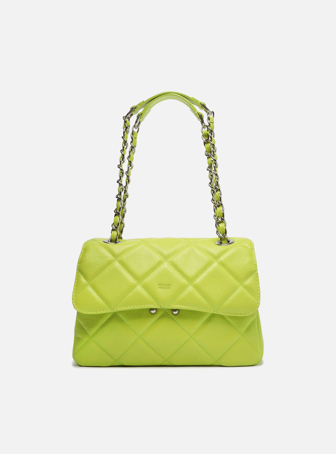 Bolsa Tiracolo Verde Lima Couro Mizz Média