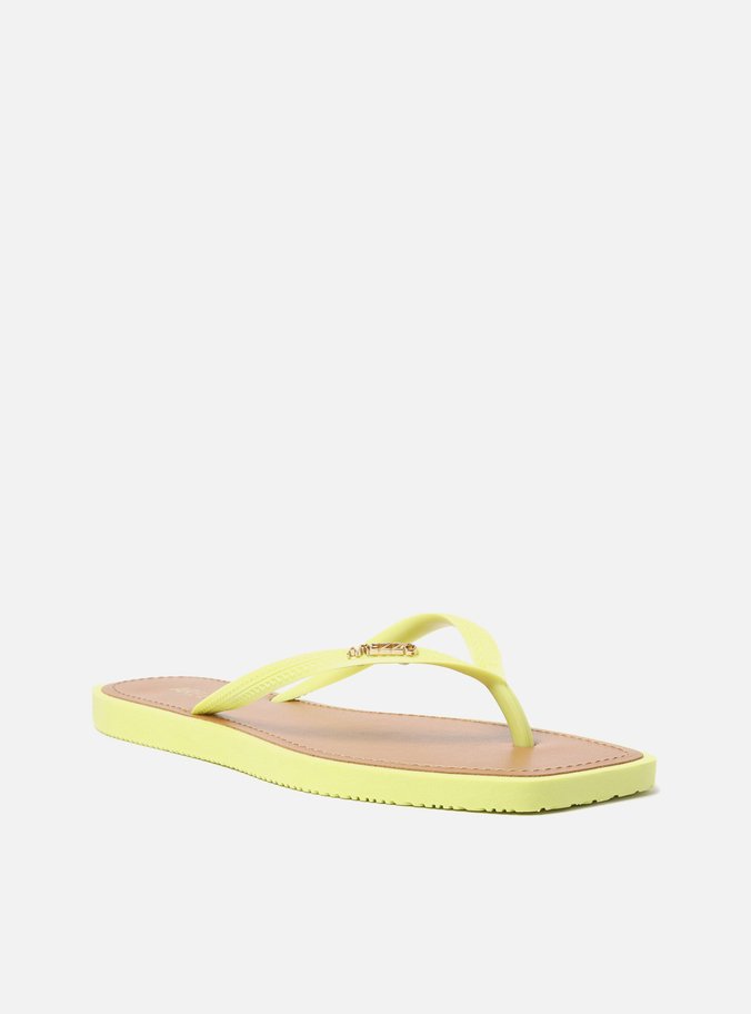 Chinelo de Dedo Verde Lime Bico Quadrado Brizza