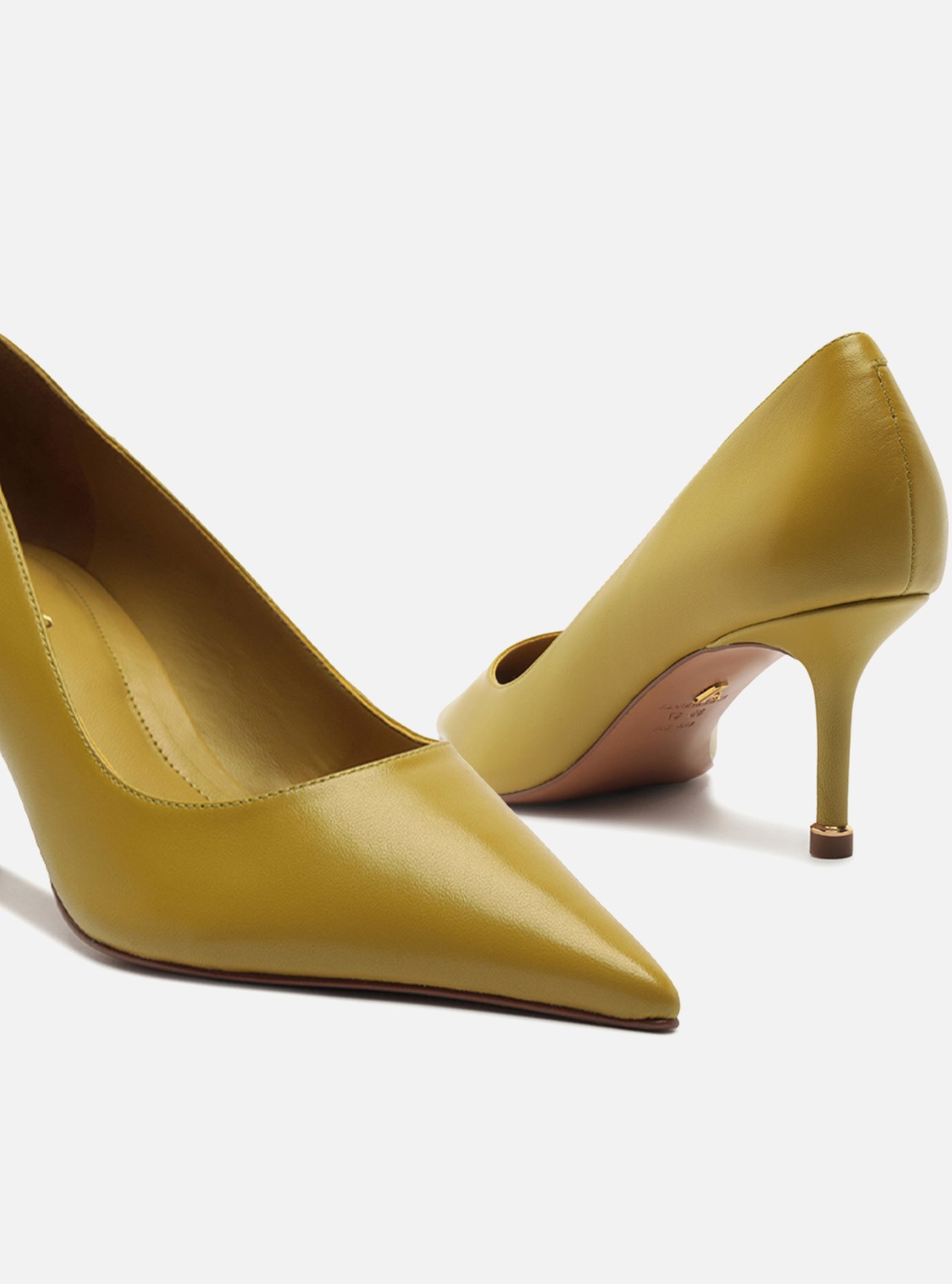 Scarpin Verde Couro Salto Fino — foto 4
