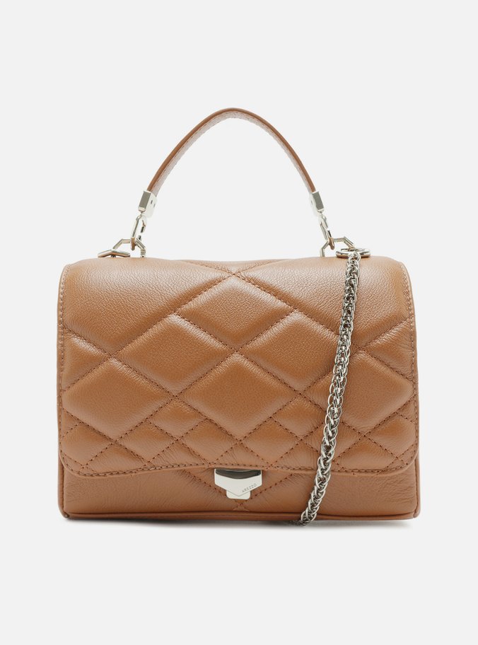 Bolsa Tiracolo Marrom Couro Matelassê Grande