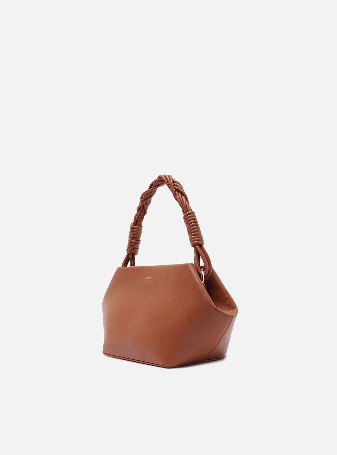 Bolsa Tiracolo Marrom Média Alça Trançada — foto 2