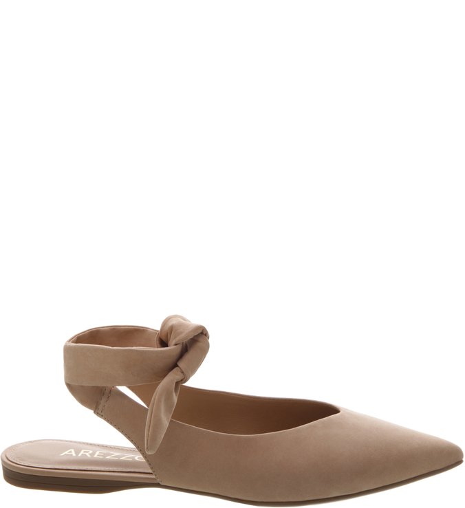 Sapatilha Nobuck Minha Nina Flat Pale Beige