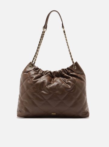 Arezzo — Bolsa Tiracolo Marrom Grande Matelassê