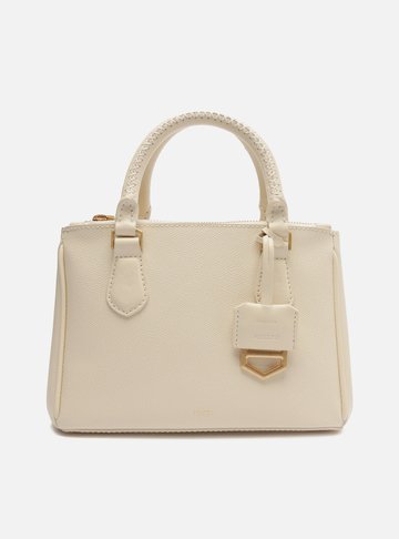 Tote Off-White Couro Média Bag Charm Metal