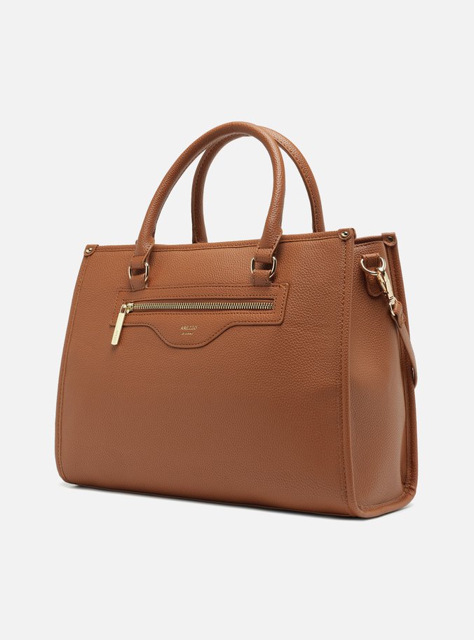 Bolsa Tote Marrom Zíper