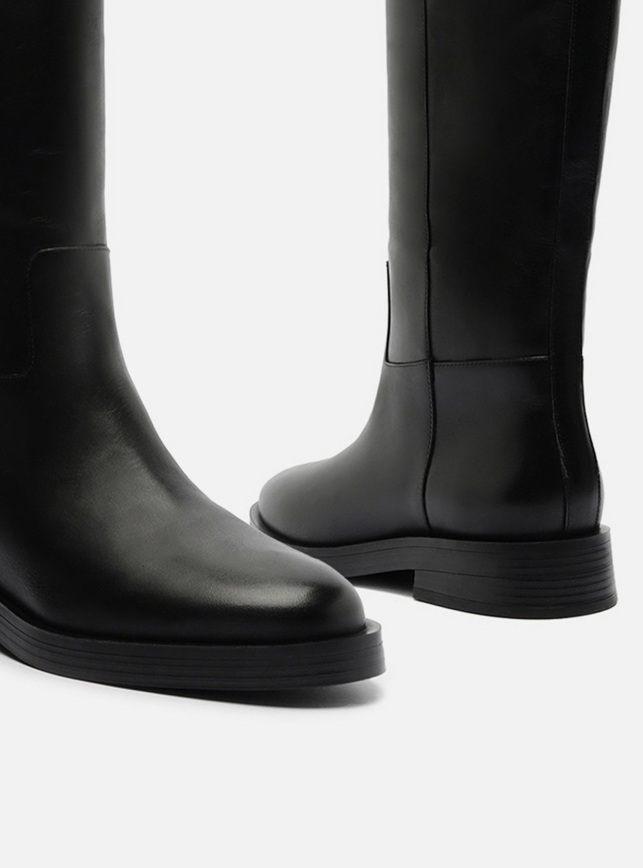 Bota Preta Couro Cano Longo Montaria Metal — foto 4