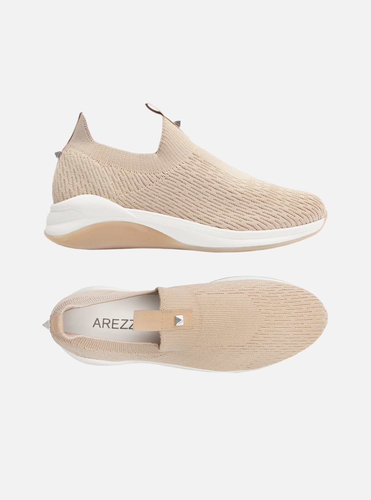 Tênis Slip On Salmão Knit Studs — foto 5
