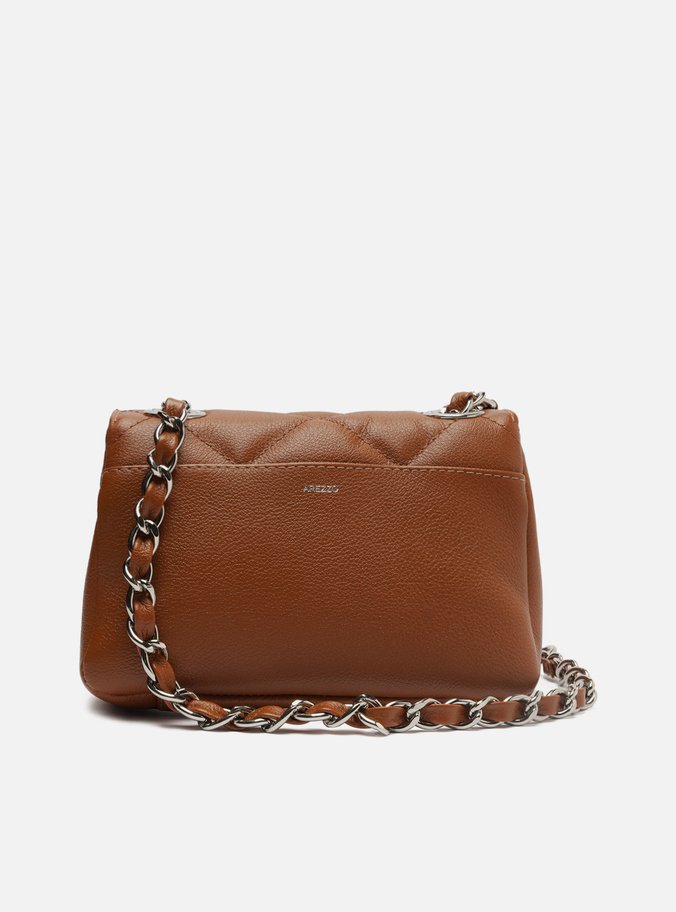Bolsa Tiracolo Marrom Caramel Couro Mizz Pequena