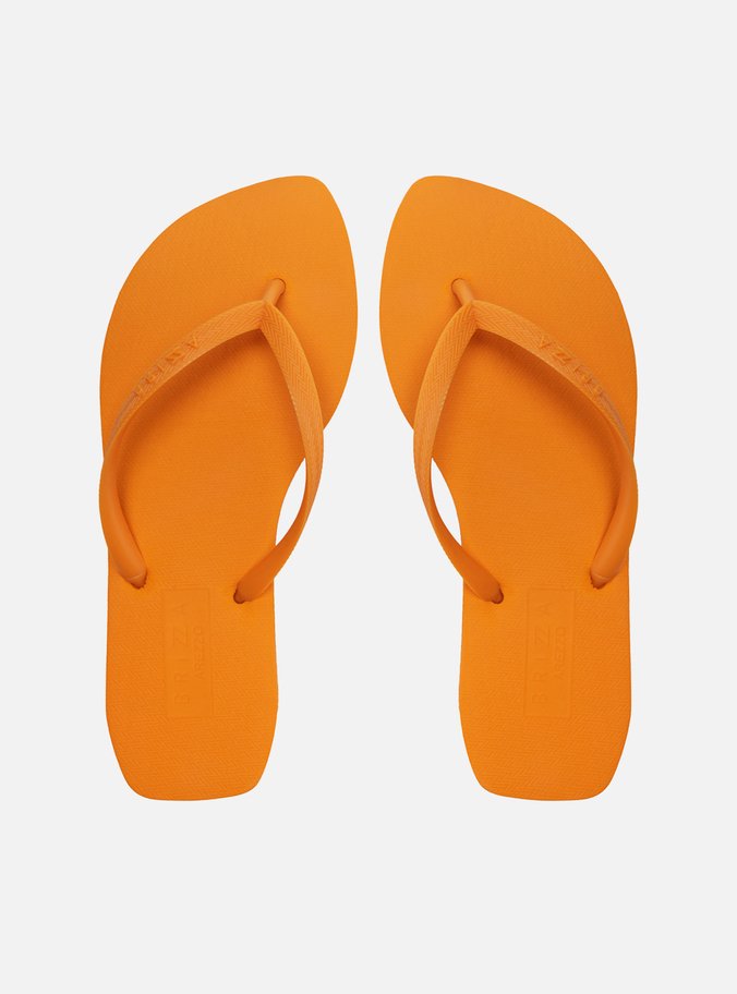Chinelo de Dedo Laranja Leaf Brizza