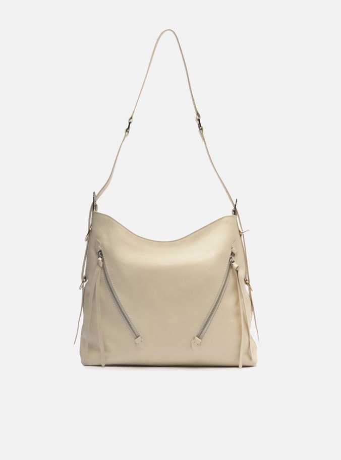 Bolsa Hobo Branca Couro Alicia Grande