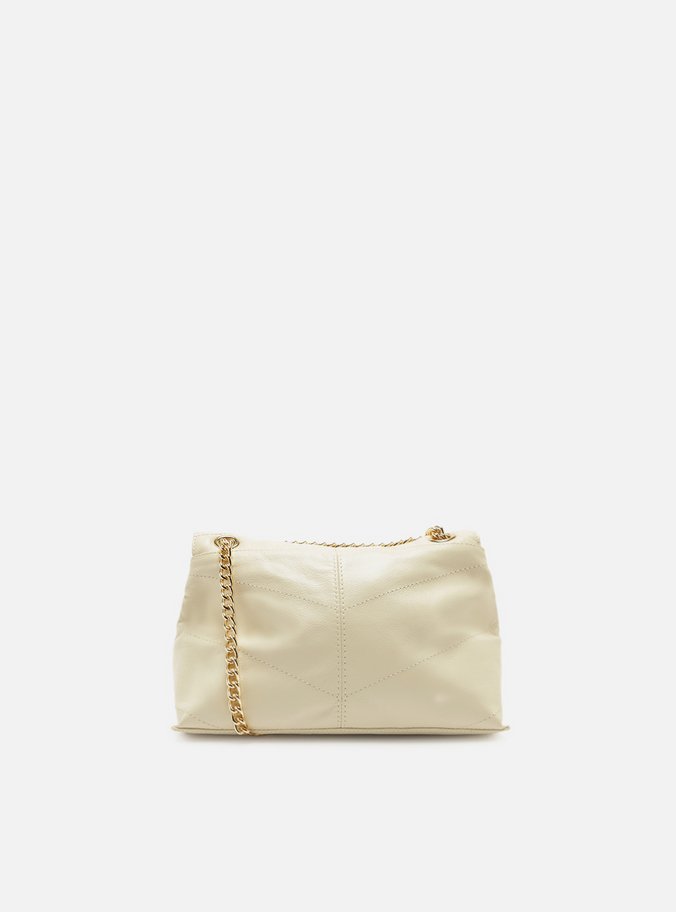 Bolsa Tiracolo Branca Couro Pequena Barbicacho