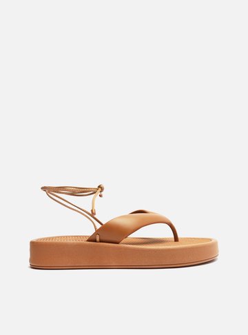 Sandália Rasteira Marrom Sunny Brizza