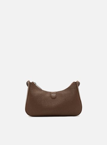 Arezzo — Bolsa Tiracolo Marrom Pequena Granulada