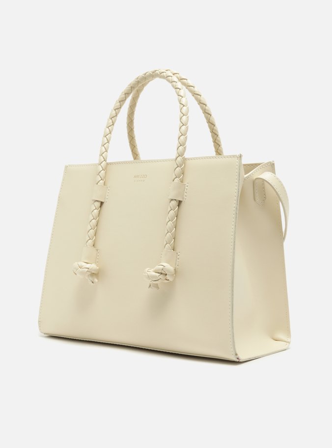 Bolsa Tote Branca Grande Alças Corda