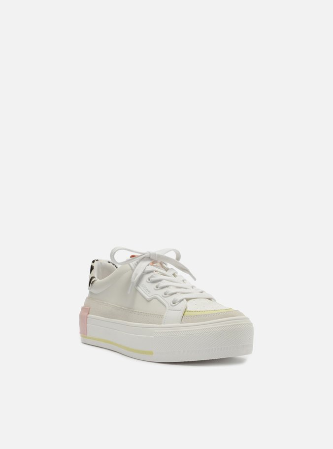 Tênis Branco Couro ZZ Mov Animal Print