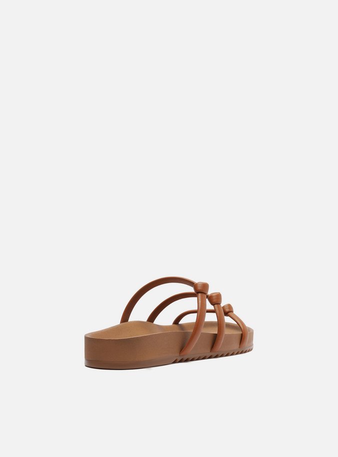 Papete Marrom Flatform Tiras Nó